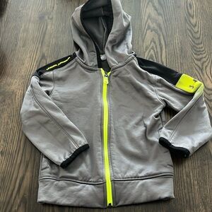 Under Armour Boys Size 3T Gray with Lime Green and Black Sweatshirt
